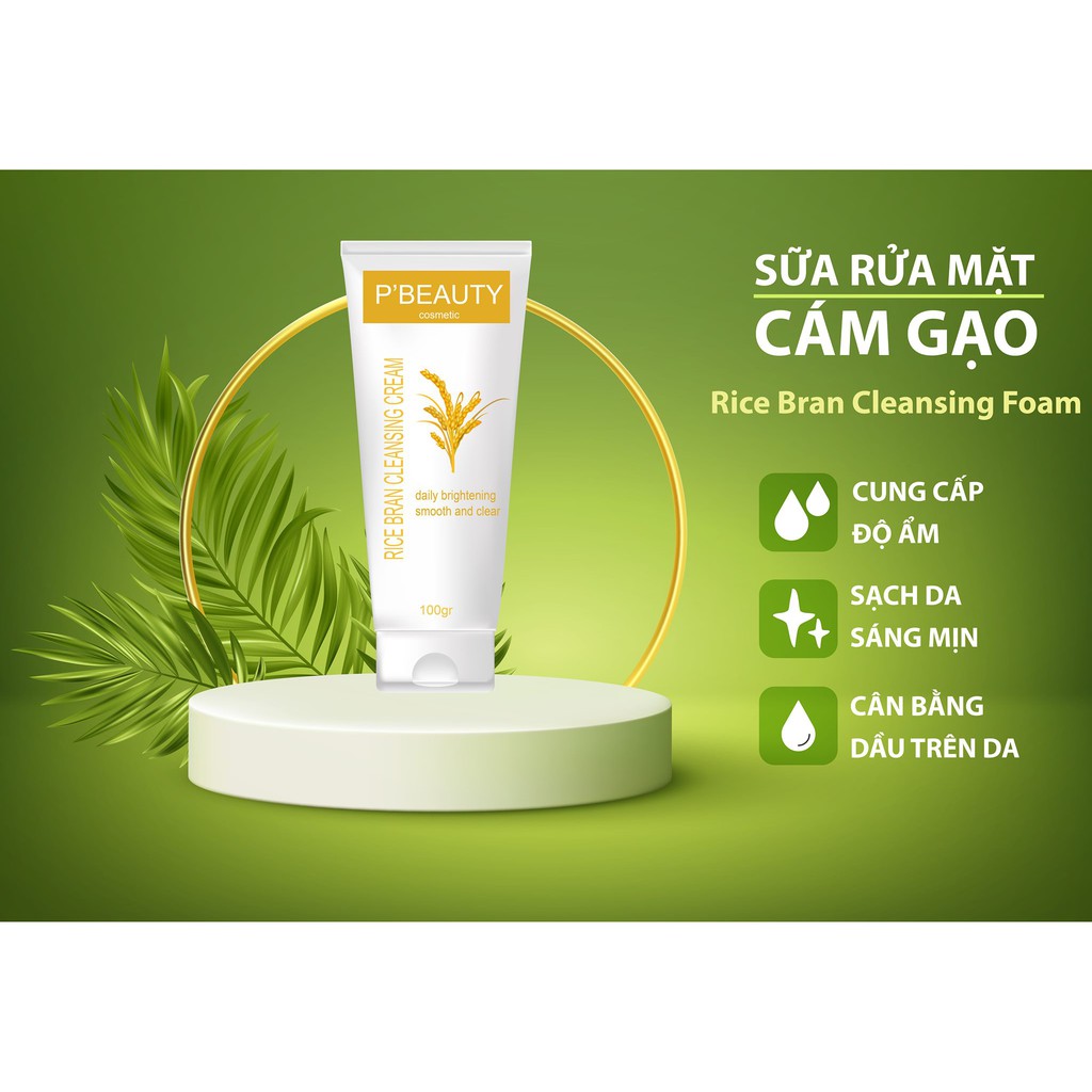 Sữa Rửa Mặt Cám Gạo Hàn Quốc P'Beauty