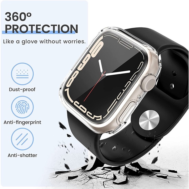 Ốp TPU Trong SuốT BảO Vệ MàN HìNh Cho ĐồNg Hồ Apple Watch 8 Ultra7 6 SE 5 4 49MM 41MM 45MM 44MM 40MM IWatch 4 3 2 42MM