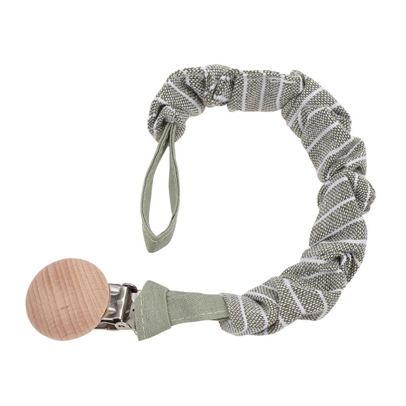 Giá Đỡ Núm Vú Giả Bằng Cotton In Họa Tiết Dây Xích Kẹp Núm Vú Giả Cho Bé