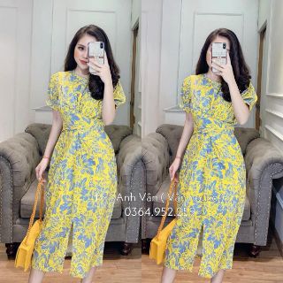 Váy lụa xoắn eo