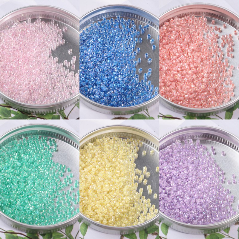 Chuỗi Hạt Thủy Tinh 2mm 10g Nhiều Màu Sắc Dùng Làm Đồ Trang Sức Thủ Công