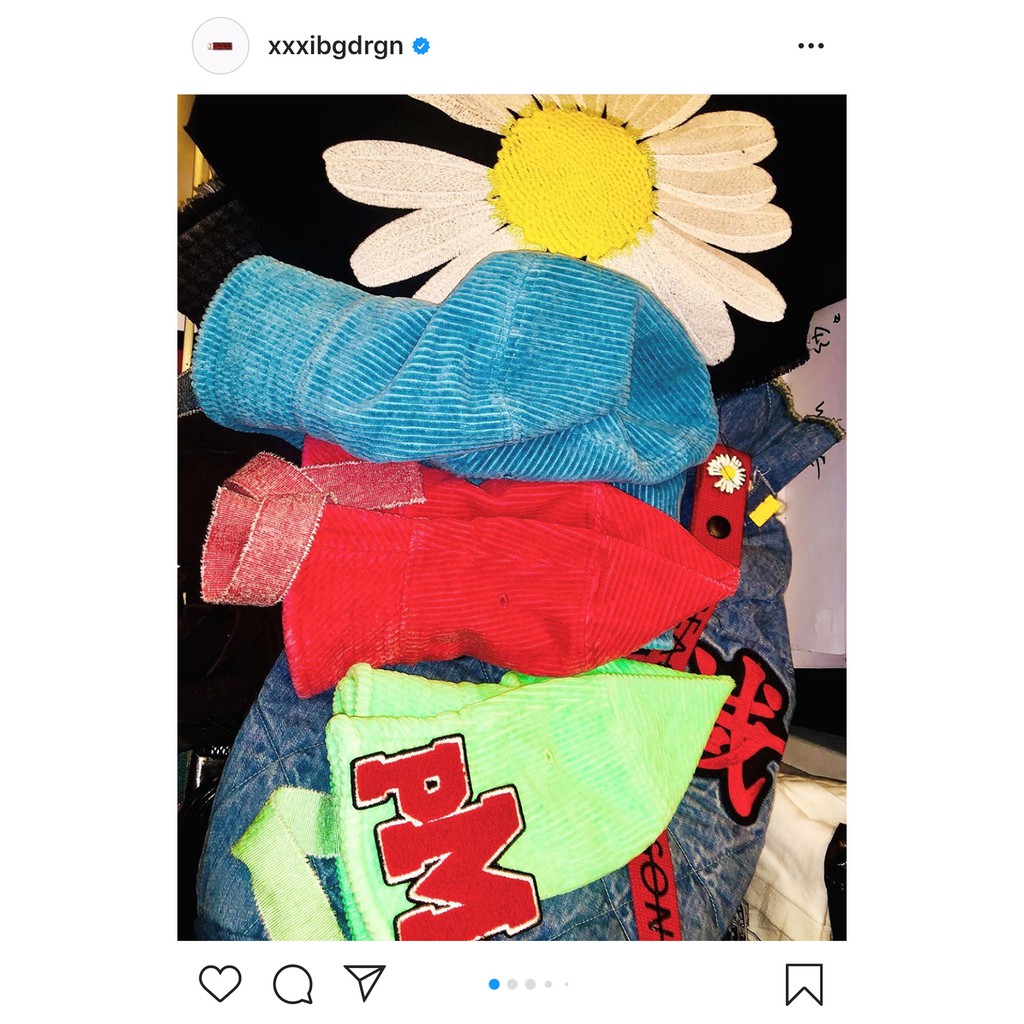 Mũ bucket có dây nhung vân sần PEACEMINUSONE mới nhất giống GDRAGON