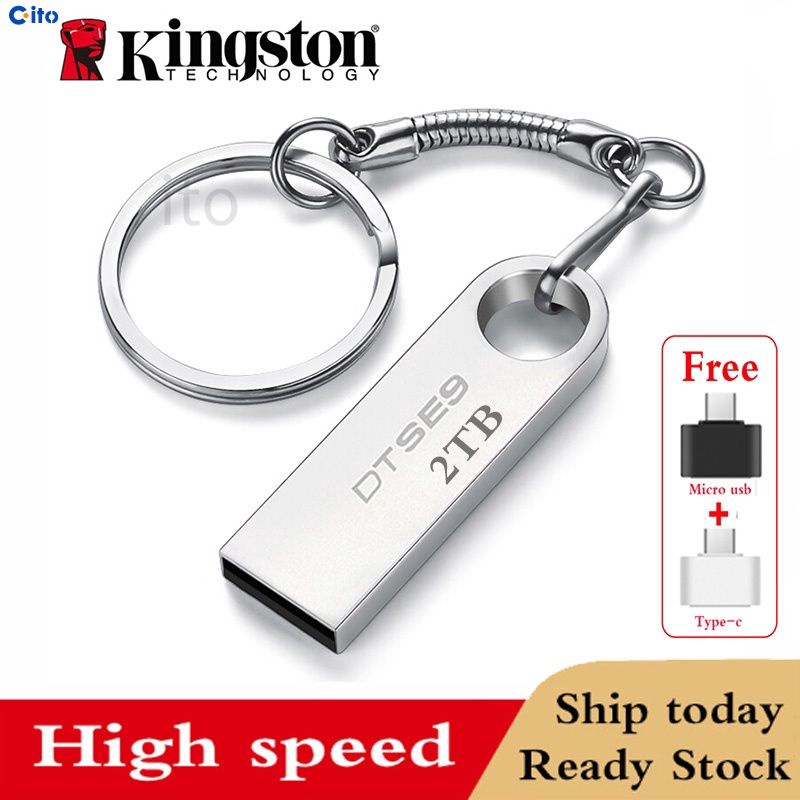 Đĩa USB Kingston DTSE9 bằng kim loại bộ nhớ 128GB 256GB 512GB 1TB 2TB USB 2.0