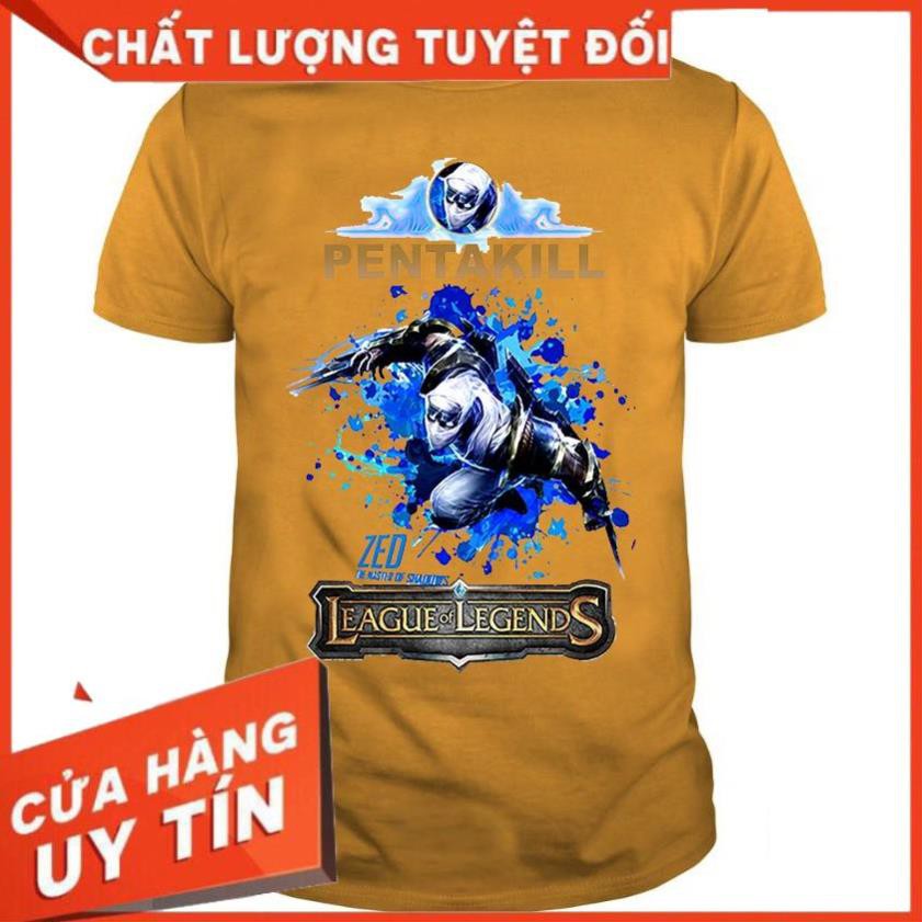 Áo Thun ZED PENTAKILL, Áo Thun LMHT ZED PENTAKILL Cao Cấp - LOL TSHIRT Unisex 100% Cotton