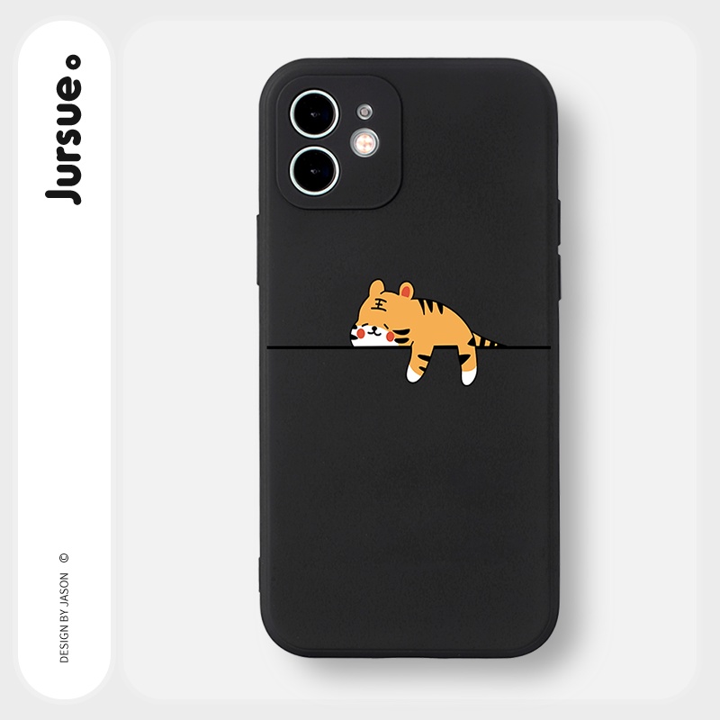 Ốp lưng JURSUE chống bẩn hoạt hình dễ thương đẹp cho iPhone 13 12 11 Pro Max SE 2020 X XR XS 8 7 ip 6S 6 Plus kute Y1797