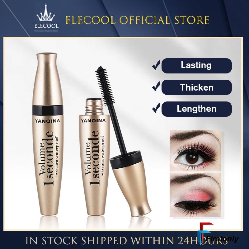 Mascara màu đen chống thấm nước đầu cọ silicon chuốt cong mi
