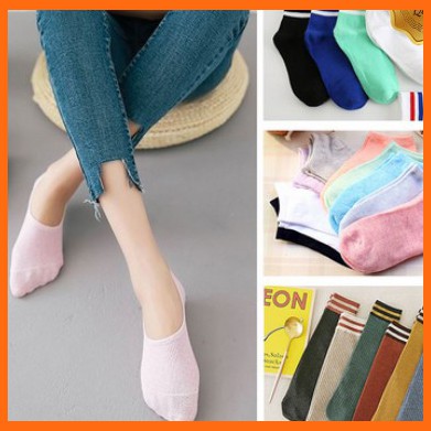Tất nữ cổ cao cổ ngắn và tất lười [nhiều mẫu] , tất nữ cổ ngắn , Vớ nữ mang giày búp bê mang boot rất đẹp