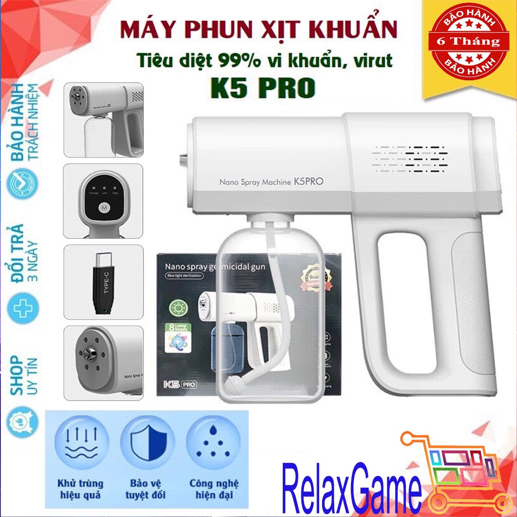 Máy Xịt Khử Khuẩn K5 PRO Dùng Cho Văn Phòng, Cá Nhân, Gia Đình, Xe Ô Tô, Trường học