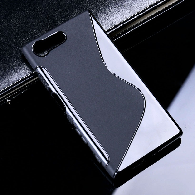 Ốp lưng chống trượt thiết kế đường cong chữ S cho Sony Xperia X Compact XC