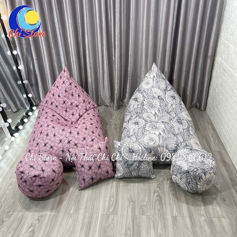 Gối Lười Hạt Xốp Hình Thuyền, Ghế Lười Hạt Xốp Uma ĐÃ KÈM XỐP