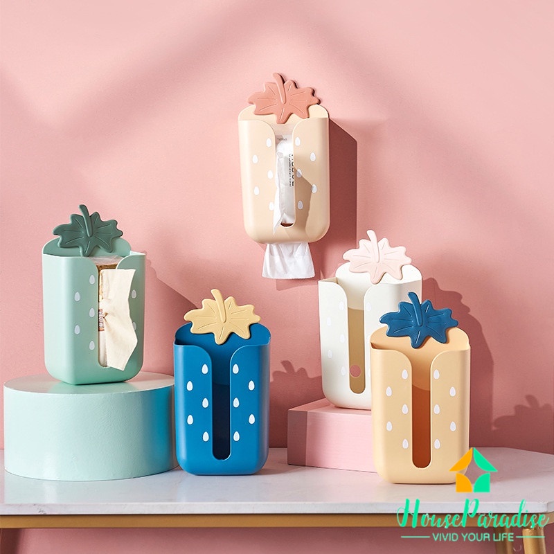 Hộp Đựng Khăn Giấy Gắn Tường Không Cần Khoan Lỗ Tiện Dụng Cho Phòng Khách / Phòng Ngủ / Nhà Bếp