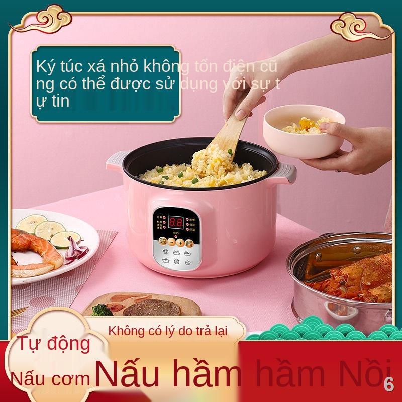 V> Nồi cơm điện mini nhỏ 1-2 người Nồi cơm điện nhỏ ký túc xá nhỏ tự động thông minh nồi chống dính đa chức năng dùng ch