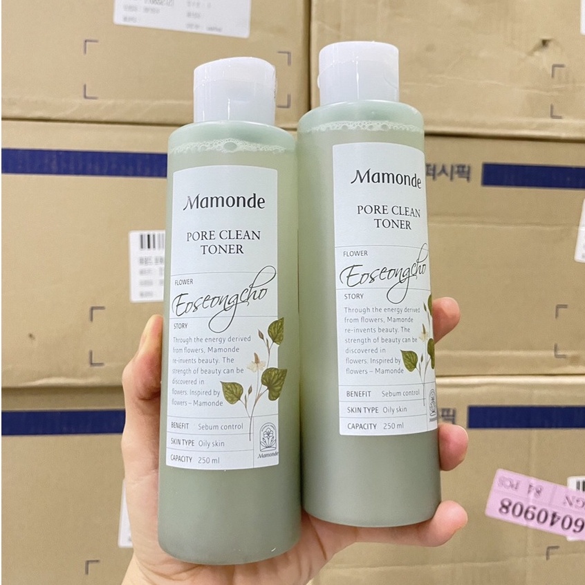 Nước cân bằng làm sạch và cung cấp độ ẩm Mamonde Toner 250ml - Kiềm Dầu, Se Khít Lỗ Chân Lông