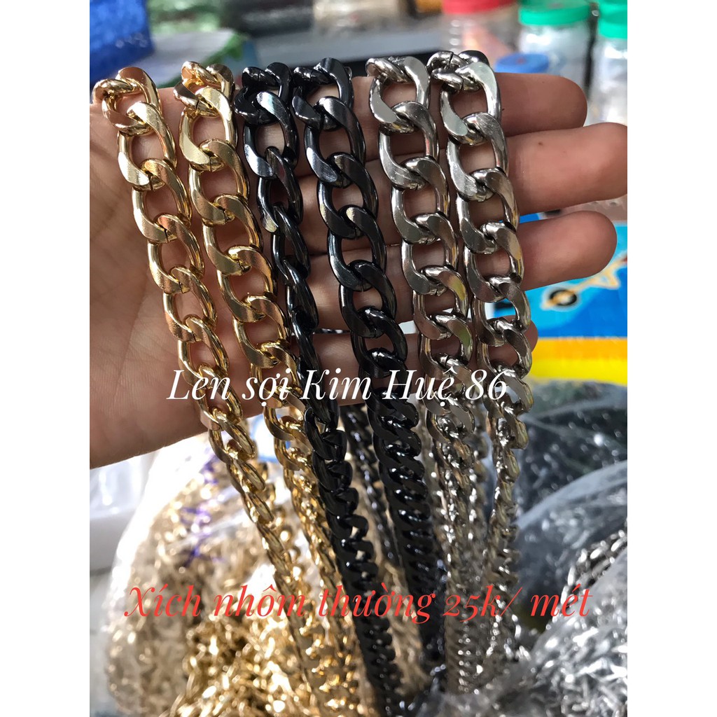 PK túi: Xích nhôm thường ( bán theo mét)