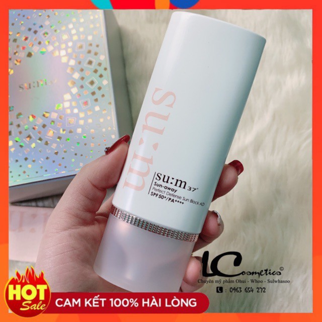 ( Hàng chính hãng)  Kem chống nắng Su:m37 Perfec Defense Spf50+/ Pa+++ tuýp tách set 70ml fullsize