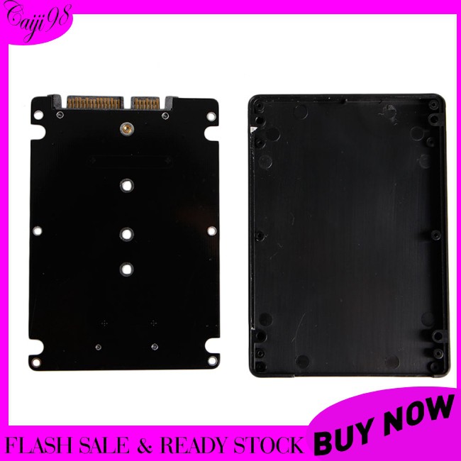 ☂๑Black Case B + M Female 2 M.2 NGFF  SSD to 2.5 SATA Adapter for 2230/2242/2260 / 2280mm m2