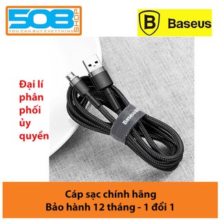 Cây sạc micro USB Baseus Cafule sạc nhanh 2.4A dài 1m/2m truyền dữ liệu, cáp sạc dây dù,sạc nhanh
