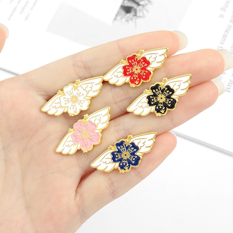 Ghim cài áo tráng men QIHE JEWELRY hình bông hoa nhiều màu sắc làm quà tặng