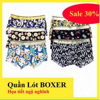 Quần Lót Đùi Boxer Nam - chất Thun Lạnh - không viền