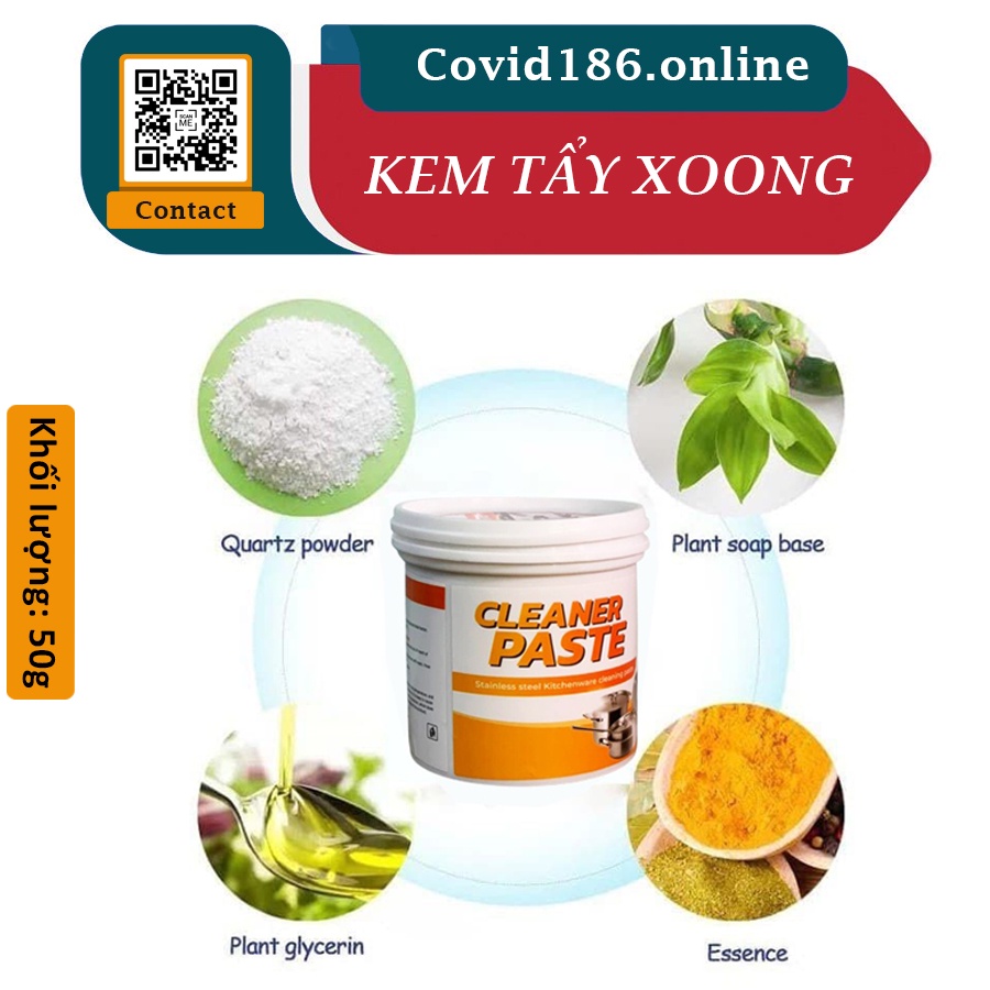 Kem đánh bóng kim loại X2000 Cleaner Paste, Kem tẩy gỉ sét và đánh bóng xoong nồi