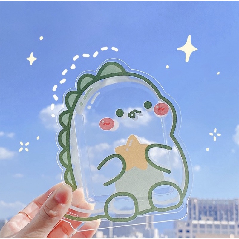 Ống bút nhựa để bàn trong suốt sáng tạo - Hộp bút để bàn DIY - Đựng cọ mỹ phẩm đáng yêu có ảnh thật cuối cùng