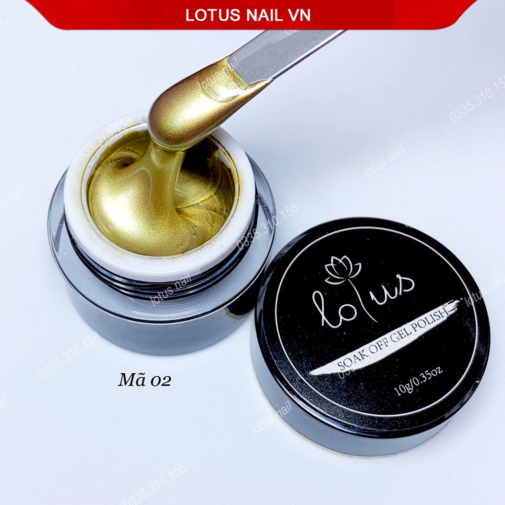 Gel metan trang trí móng Lotus cao cấp hũ to 10g