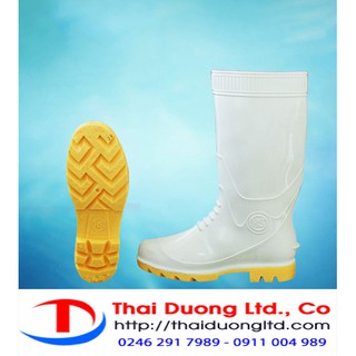 Ủng bhlđ trắng đế vàng - thai duong ltd