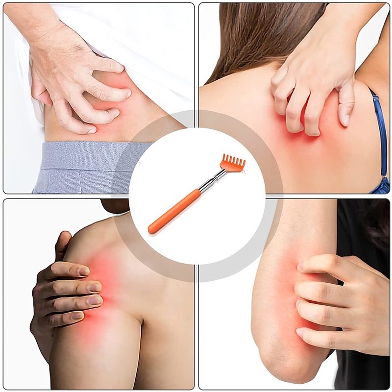 [Hàng mới về] Cây gãi lưng bằng thép không gỉ có thể kéo dài tiện dụng
