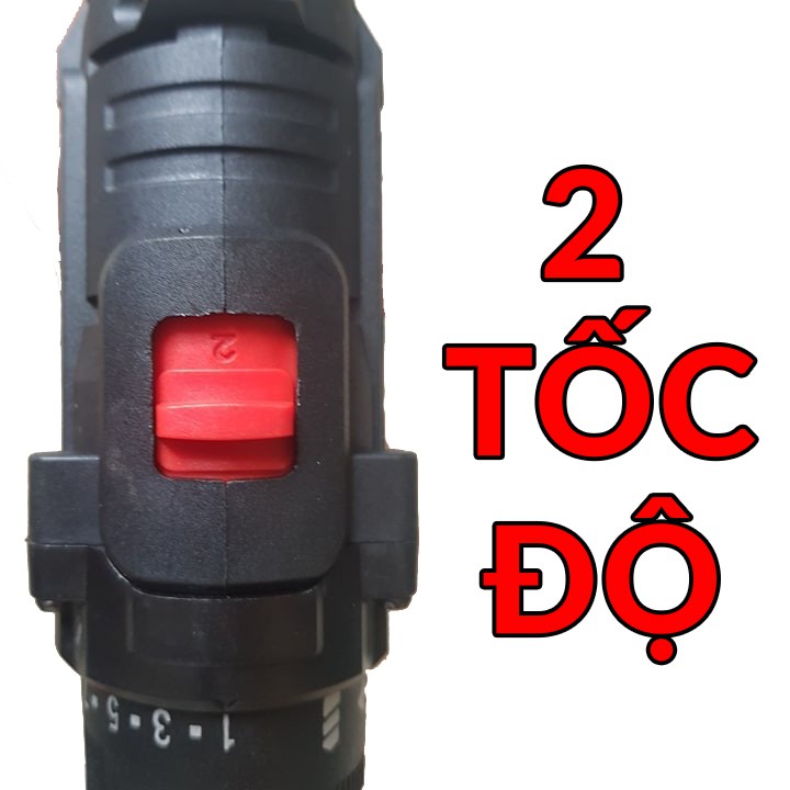 Máy khoan pin HITACHI 12V, Bắn Vít, Vặn vít - Khoan cầm tay 2 cấp tốc độ, 100% đồng, Siêu bền, Có Đèn