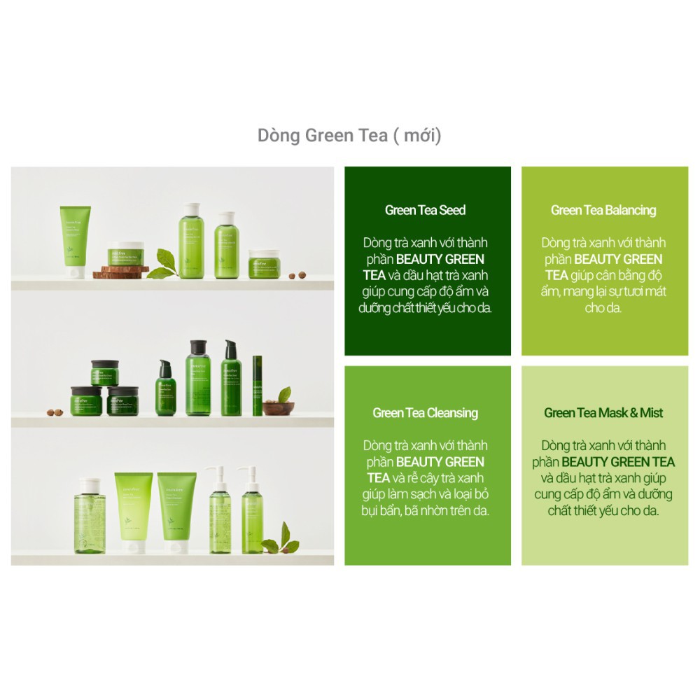 Nước Hoa Hồng 💕 Toner 💕 Innisfree Trà Xanh Green Tea Balancing Skin EX 200ml