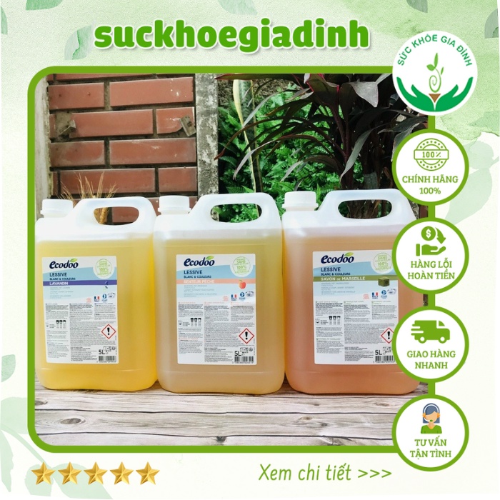 Nước Giặt Sinh Học Ecodoo Đậm Đặc 5L