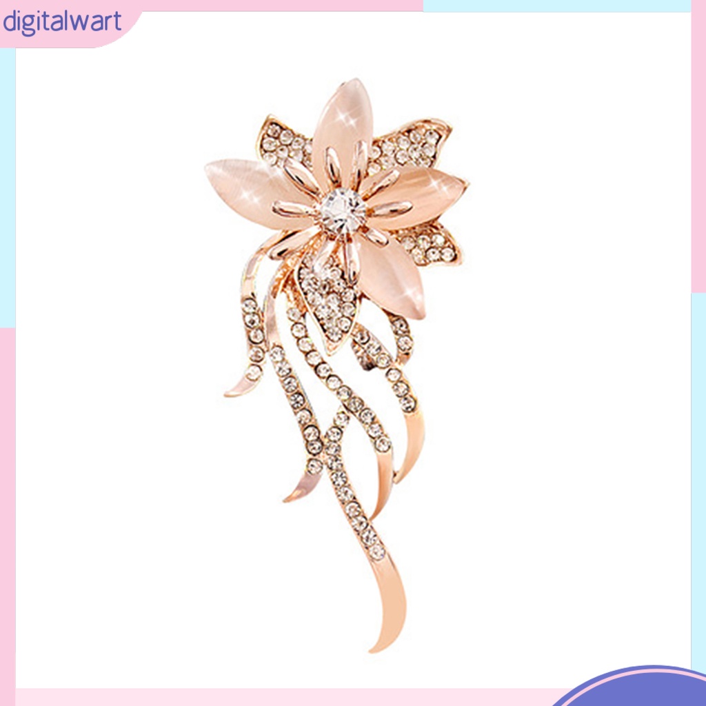 Ghim Cài Áo Hình Bông Hoa Đính Đá Sang Trọng