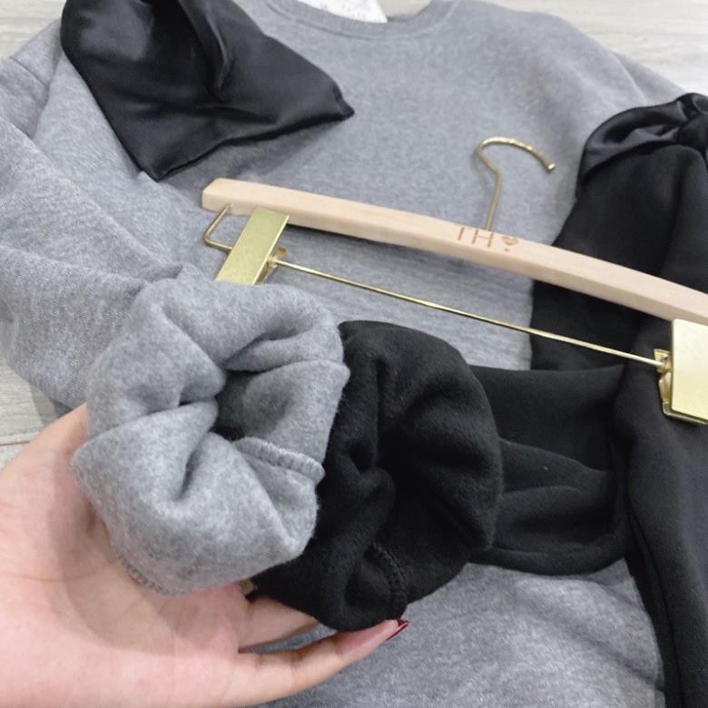 ÁO NỈ ĐÍNH NƠ 2 MÀU ĐEN/ XÁM | BigBuy360 - bigbuy360.vn