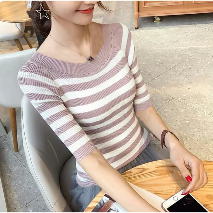 Áo thun Cotton S1805 Ld133 Minori dệt kim màu hồng W 35YCE