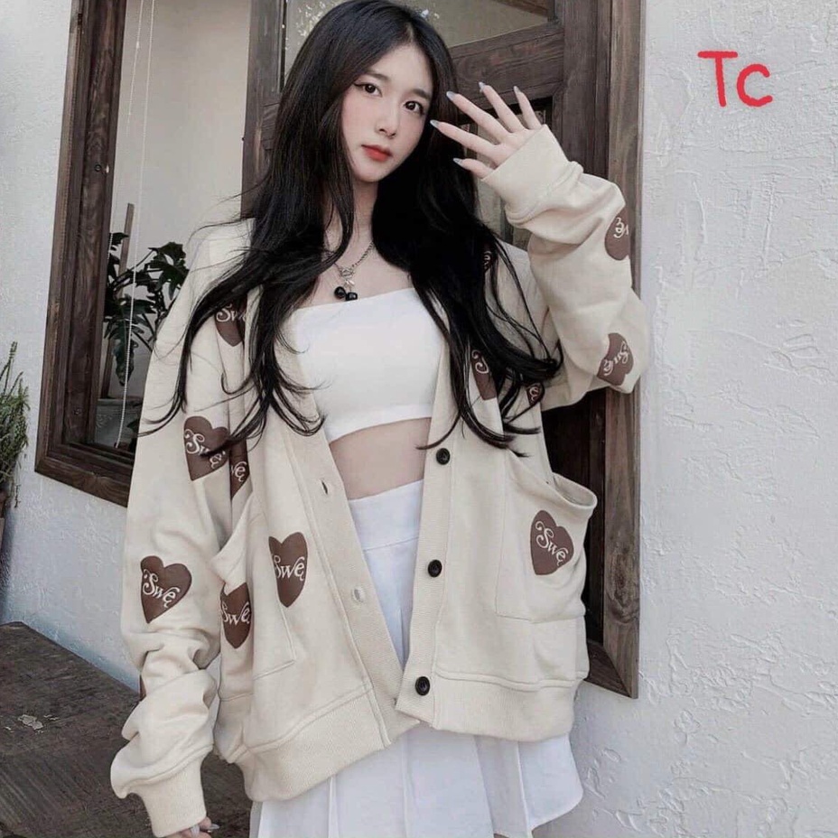 Áo cardigan len nữ form rộng Hàn Quốc, Áo khoác cardigan nữ len mỏng ulzzang AT1 - Maomao | BigBuy360 - bigbuy360.vn