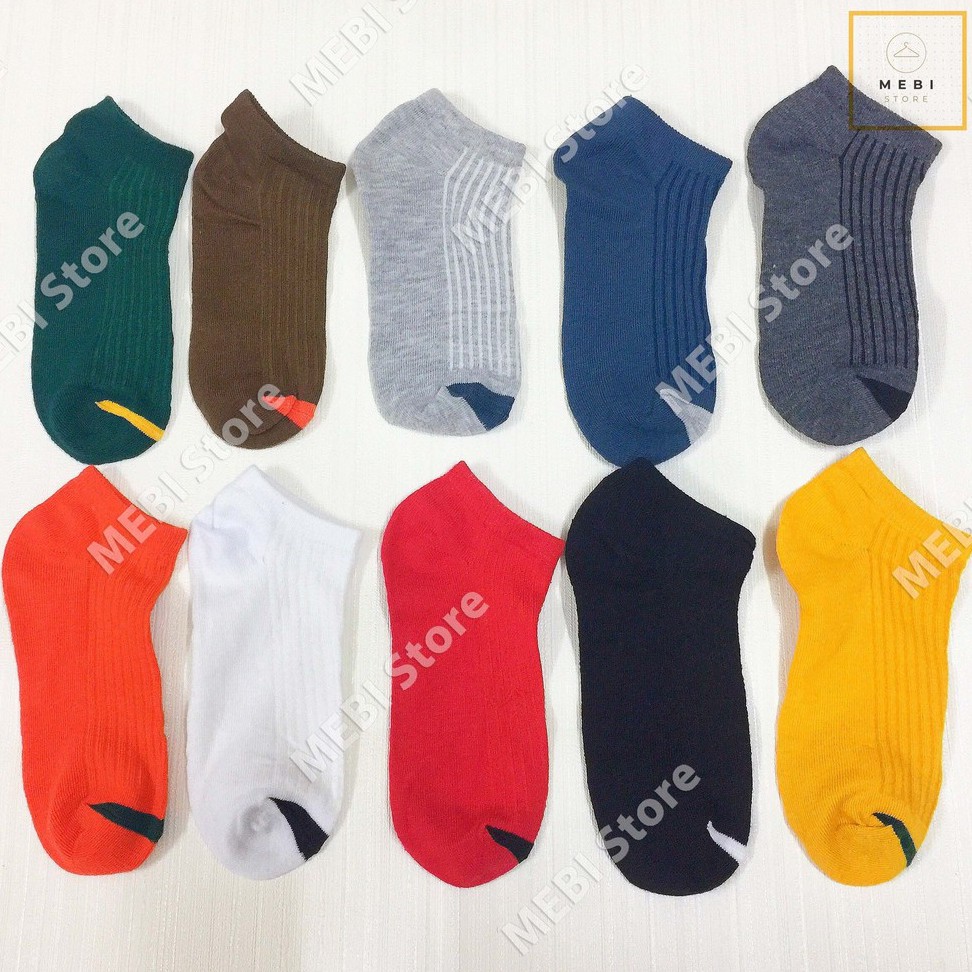 (Ảnh thật 100%) Tất nam, tất nữ - Set 5, Set 10 tất, vớ sắc màu phong cách hàn quốc