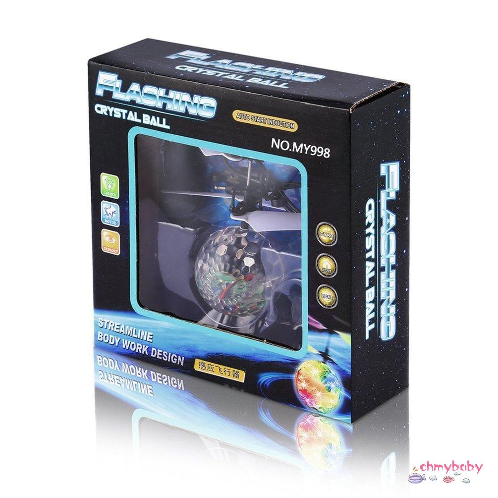 【OMB】 RC Flying Crystal Ball LED Flashing Light Infrared Induction Helicopter Ball
