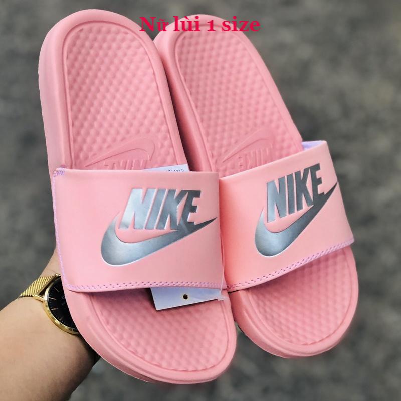 Dép unisex 𝐍𝐈𝐊𝐄 ❤️FREESHIP + Hộp❤️ dép quai ngang thể thao nam nữ mk in 𝐍𝐈𝐊𝐄-𝐁𝐚𝐧𝐚𝐬𝐬𝐢,hồng-logo-bạc