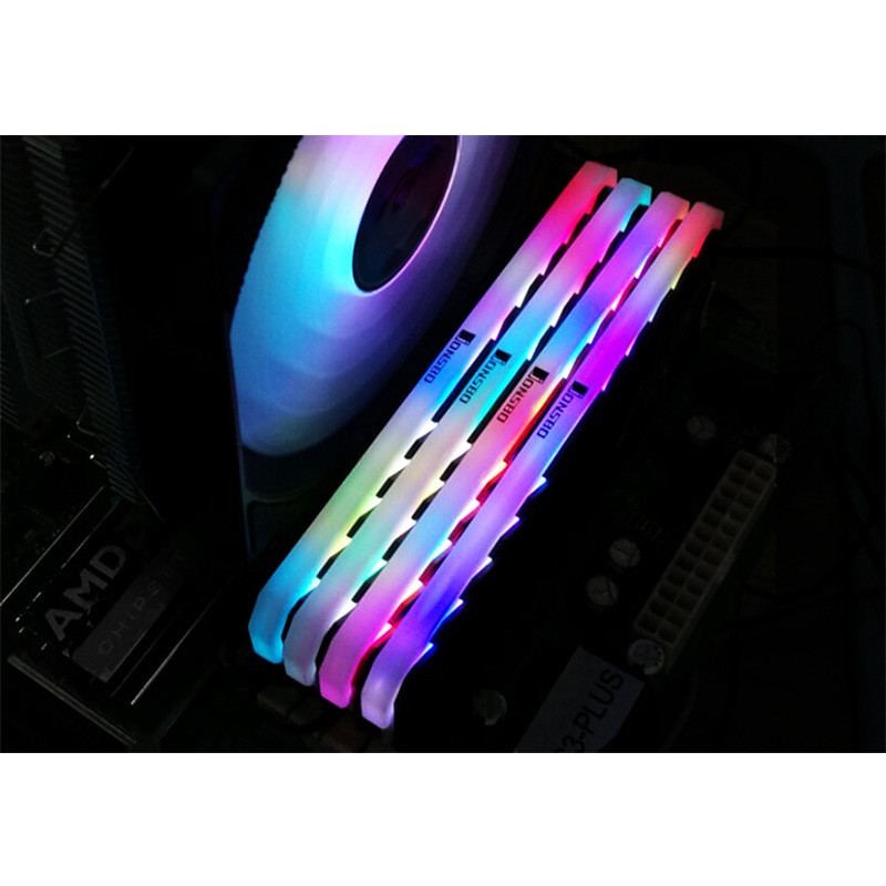 2Pcs Jonsbo Memory Cooling Vest Radiator Cooler Shell RGB LED 256 Automatic Light Effect Aluminum Heatsink for Desktop RAM DDR3 DDR4