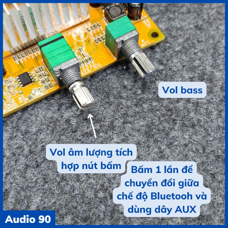 Mạch khuếch đại âm thanh 12v - 24v class d 2 kênh 50w + 50w  sử dụng chip TPA3116 chuẩn 32 chân