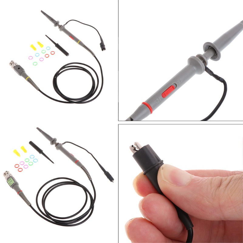 1x 10X P6100 100MHz Đầu Dò Dao Động Cá Sấu Với Độ Chính Xác Cao Có Kẹp Điều Chỉnh Được