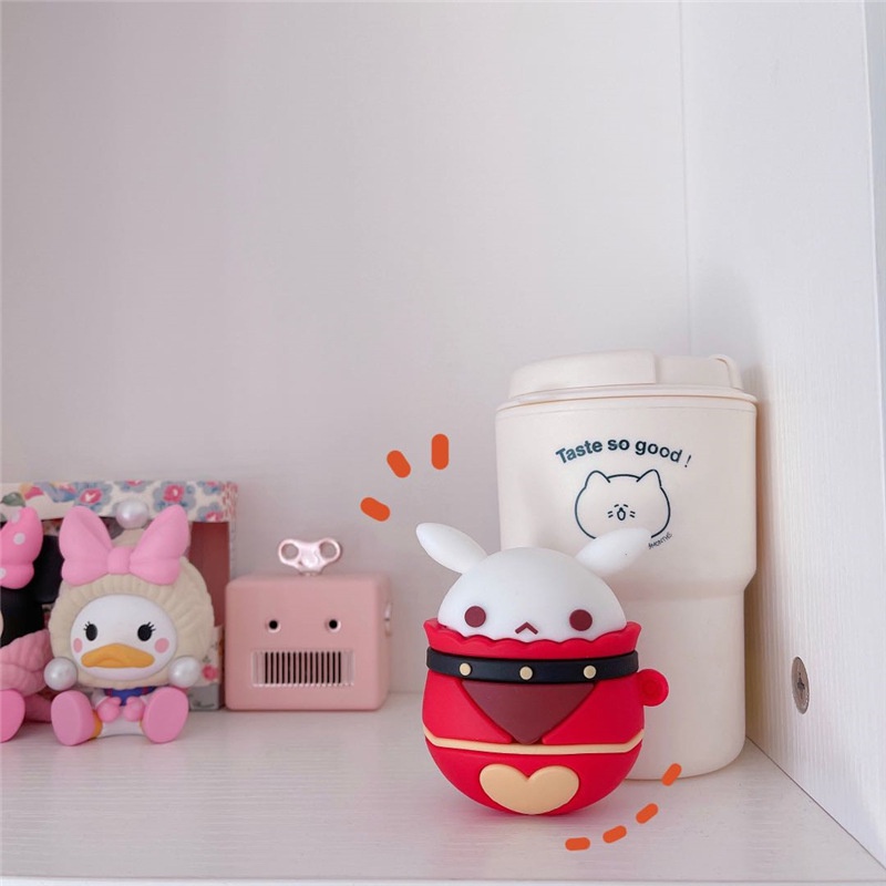 Vỏ bảo vệ hộp sạc tai nghe Airpods 1 2 3 pro bằng silicon họa tiết hoạt hình Klee dodoco genshin impact độc đáo