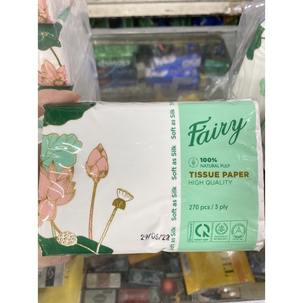 Khăn Giấy Rút Ngắn Mini Fairy Bịch 270 Tờ (3 lớp)