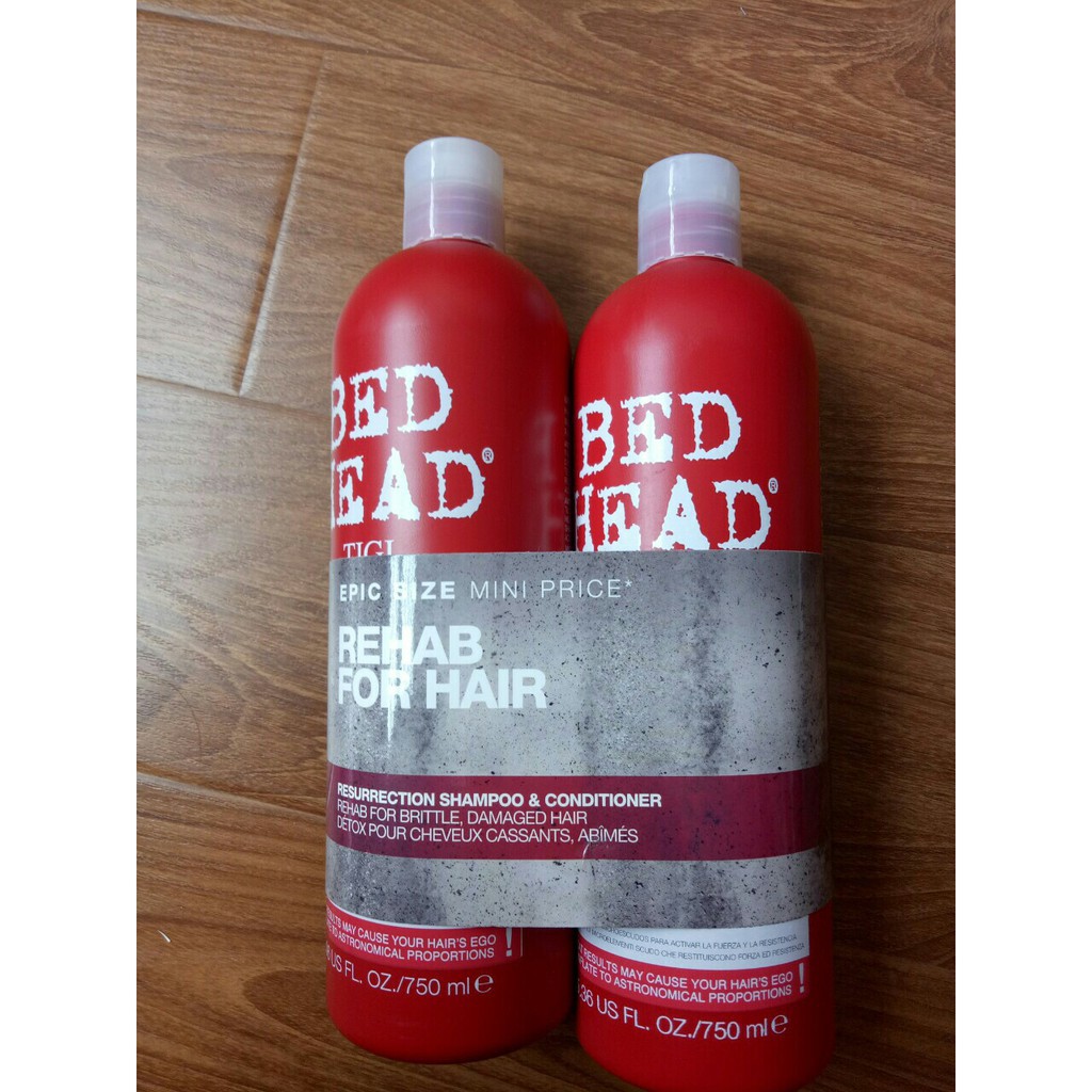 [Mã 66FMCGSALE hoàn 8% xu đơn 500K] TIGI ĐỎ - CẶP DẦU GỘI TIGI BED HEAD URBAN ANTIDOTES Resurrection 750ml*2