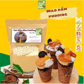 Set milo dầm trân châu đường đen, Milo dầm trân châu pudding siêu ngon - Tiệm chè ngon T2food