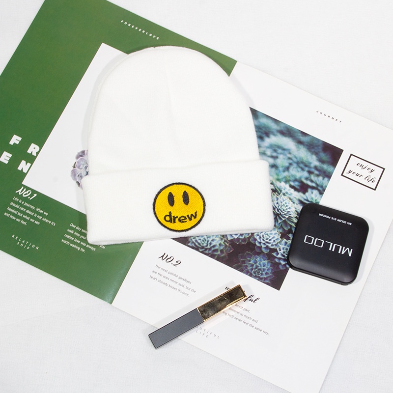 Mũ Len Mặt Cười Drew. nón beaine len Phong Cách Hip Hop Năng Động Chất Lượng Cao NL03