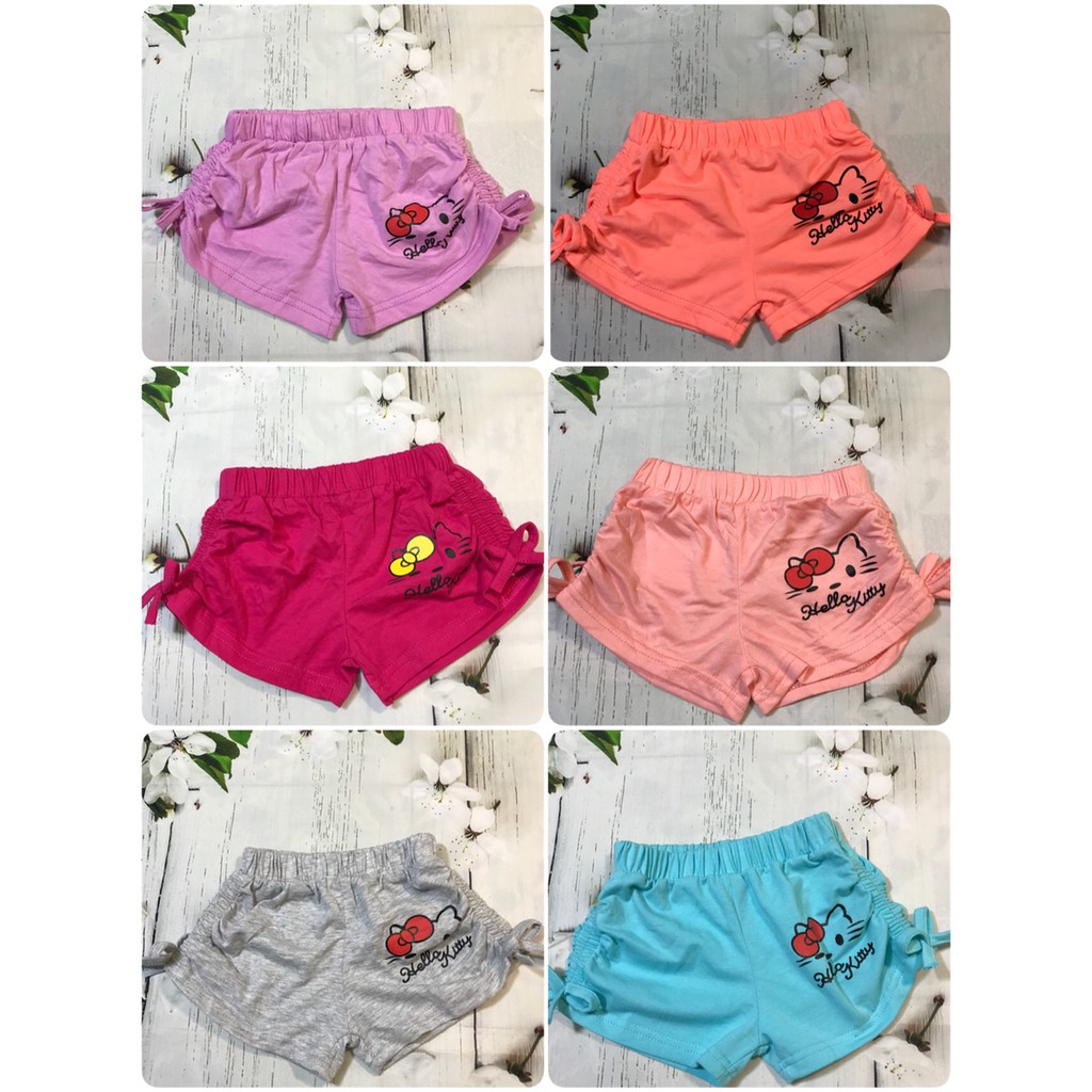 Quần đùi cotton rút dây 2 bên cho bé gái từ 10-40kg (1-13T) BGMH34