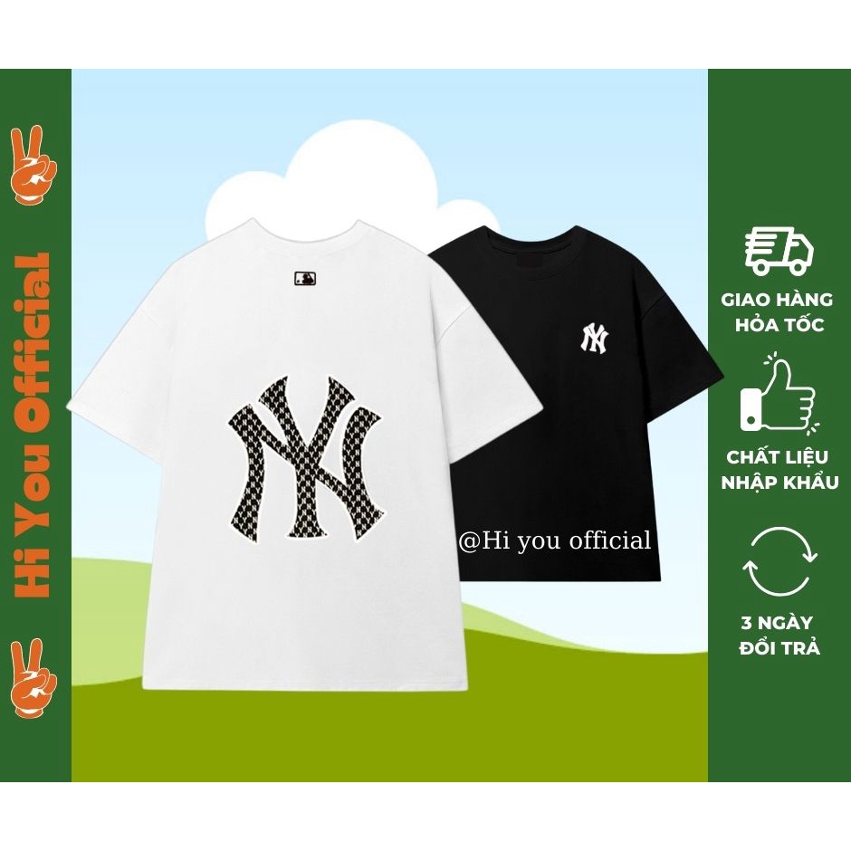Áo thun tay lỡ nam nữ hình NY, phom rộng kiêu dáng Unisex, chất liệu 100% cotton cao cấp
