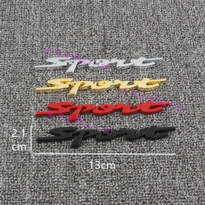 Miếng Dán Trang Trí Xe Hơi Bằng Kim Loại In Chữ Độc Đáo