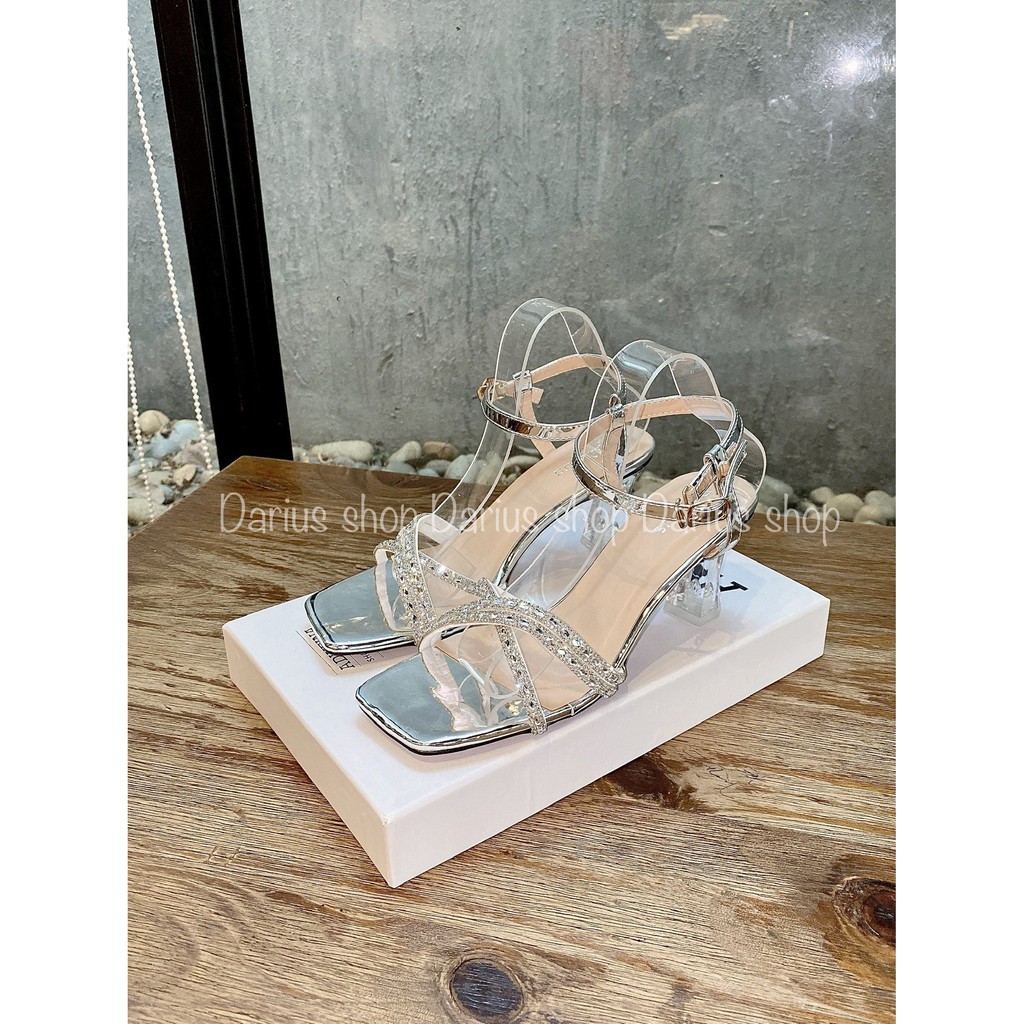 giày SANDAL quai chéo gót trong - K101